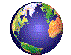 Spinning pixel globe
